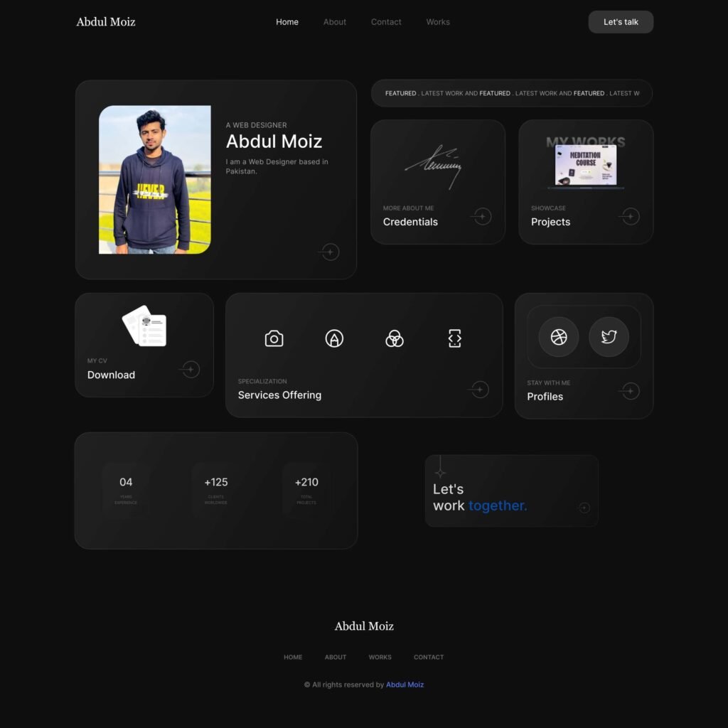 Portfolio Website | Abdul Moiz
